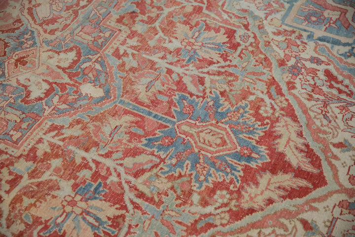 1940s Vintage Persian Heriz Carpet with Karaja Border