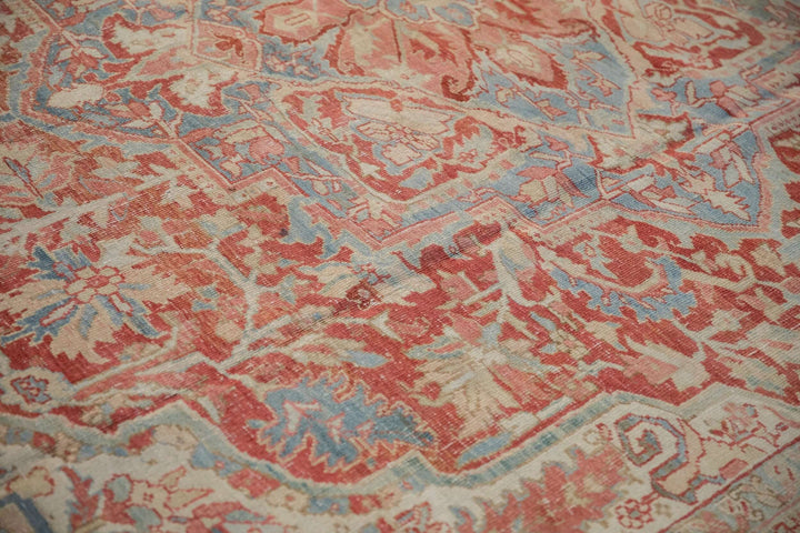 1940s Vintage Persian Heriz Carpet with Karaja Border