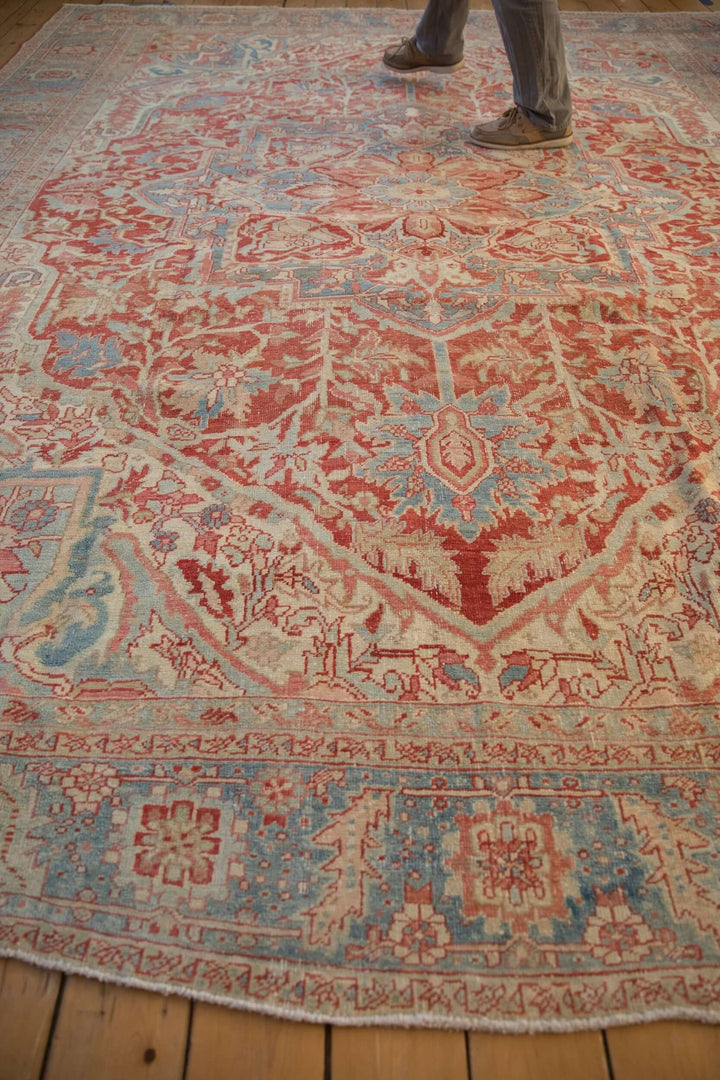 1940s Vintage Persian Heriz Carpet with Karaja Border