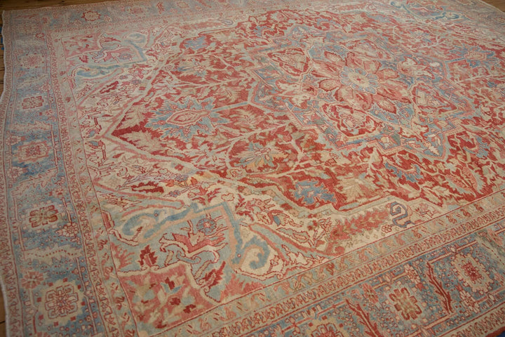 1940s Vintage Persian Heriz Carpet with Karaja Border