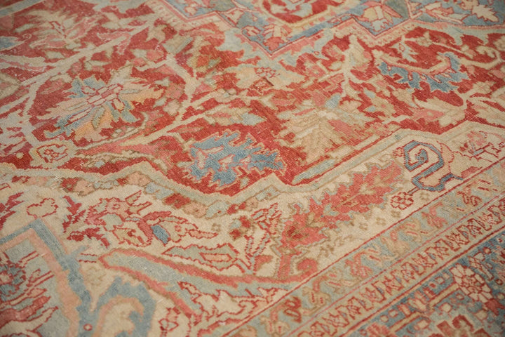 1940s Vintage Persian Heriz Carpet with Karaja Border