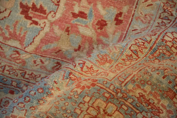 1940s Vintage Persian Heriz Carpet with Karaja Border