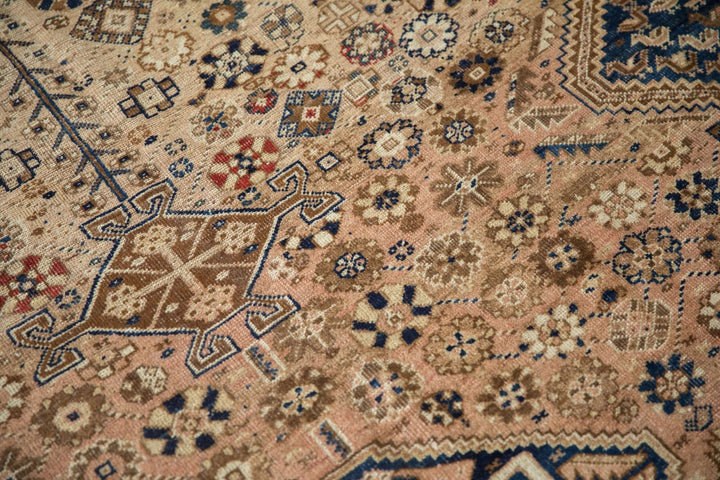 1940s Vintage Persian Qashqai Carpet with Tribal Medallion