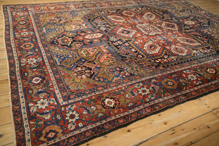 1950s Vintage Persian Heriz Carpet with Turtle Samovar Border