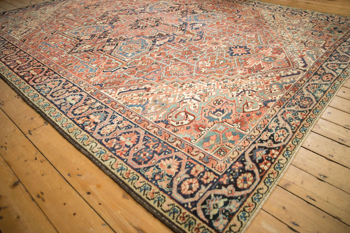 Hand-Knotted 1940s Persian Heriz Carpet