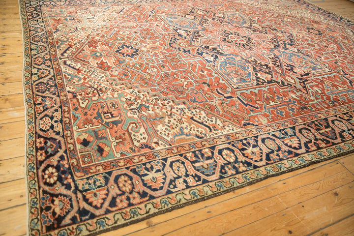 Hand-Knotted 1940s Persian Heriz Carpet