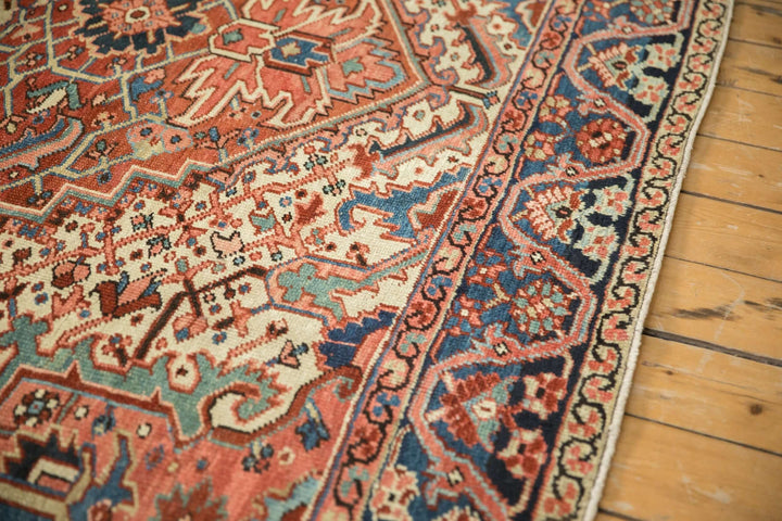 Hand-Knotted 1940s Persian Heriz Carpet