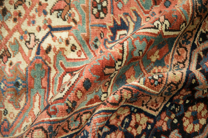 Hand-Knotted 1940s Persian Heriz Carpet