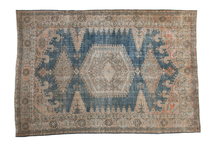 1950s Vintage Persian Veece Carpet with Hexagonal Medallion
