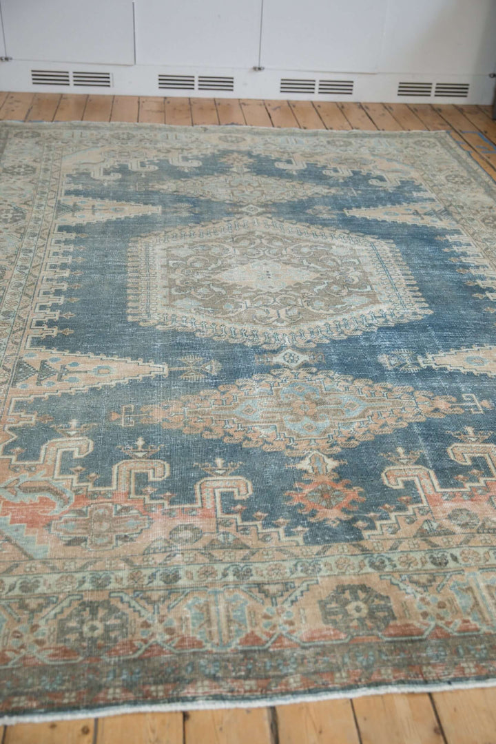 1950s Vintage Persian Veece Carpet with Hexagonal Medallion