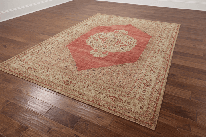 Antique Distressed Persian Bijar Carpet