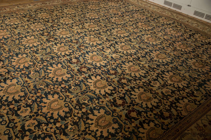 1920s Antique Persian Malayer Carpet with Palmette Lattice