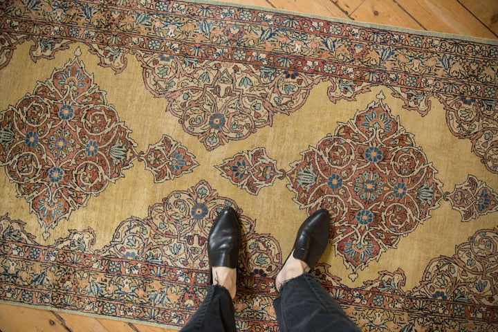 1930s Vintage Tea Washed Kerman Rug Runner