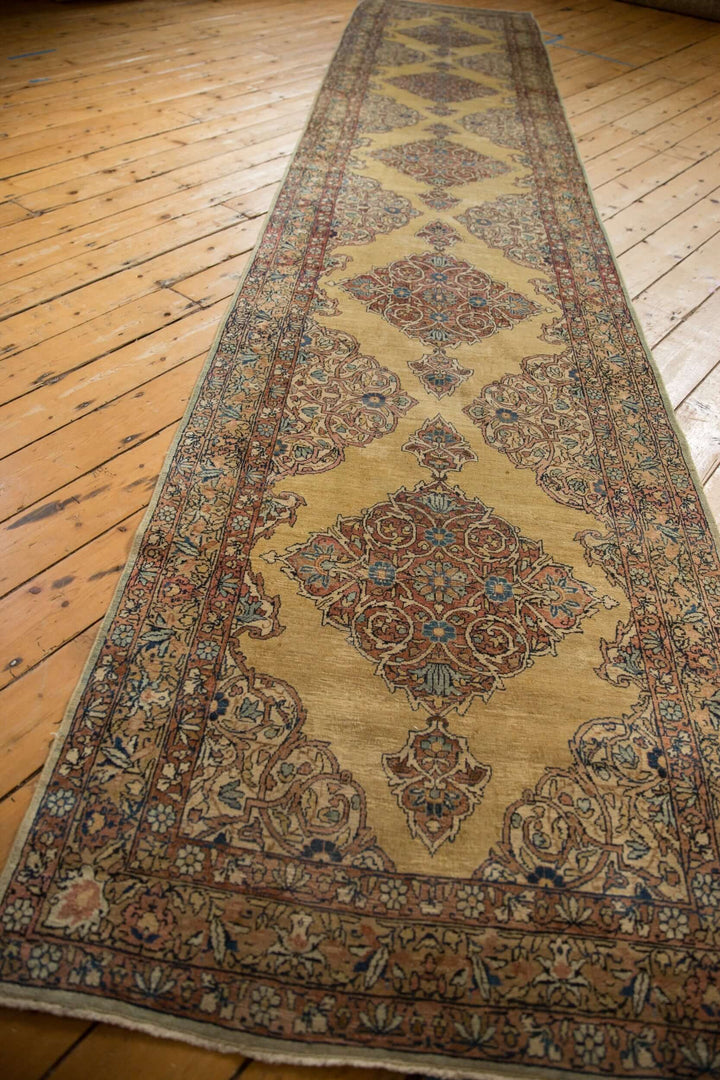 1930s Vintage Tea Washed Kerman Rug Runner