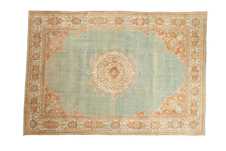 Hand-Knotted 1950s Persian Meshed Carpet in Dusty Blue