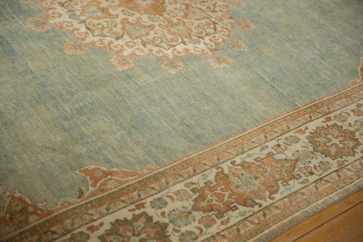 Hand-Knotted 1950s Persian Meshed Carpet in Dusty Blue