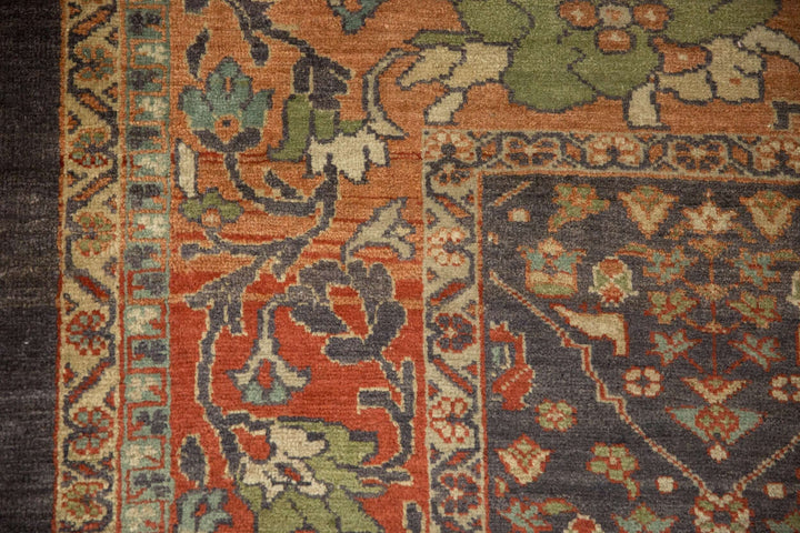 Vintage Persian Mahal Rug with Diamond Lattice Design