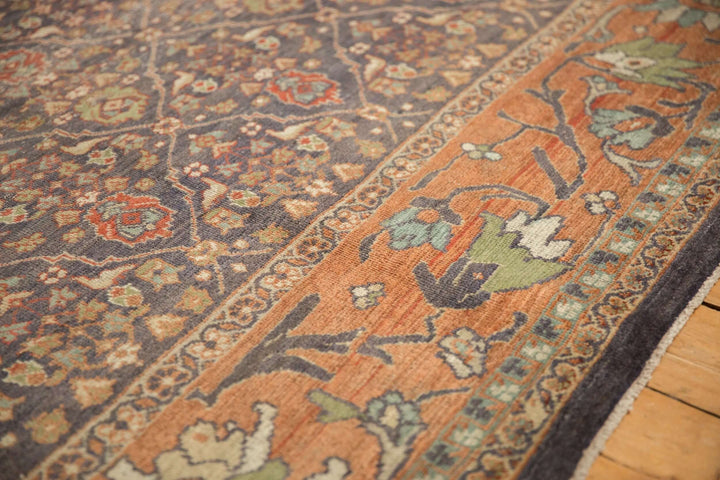 Vintage Persian Mahal Rug with Diamond Lattice Design