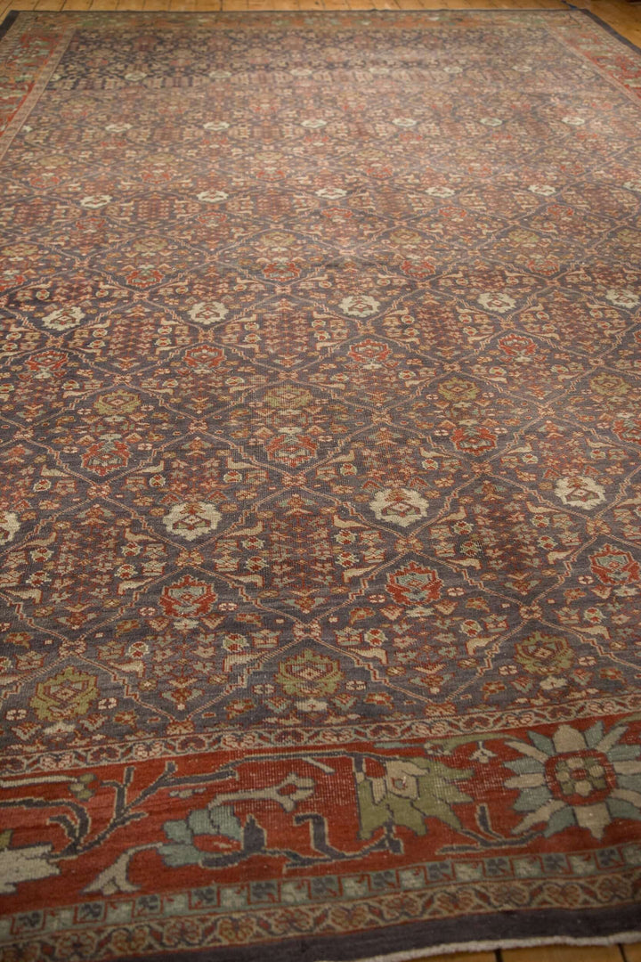 Vintage Persian Mahal Rug with Diamond Lattice Design