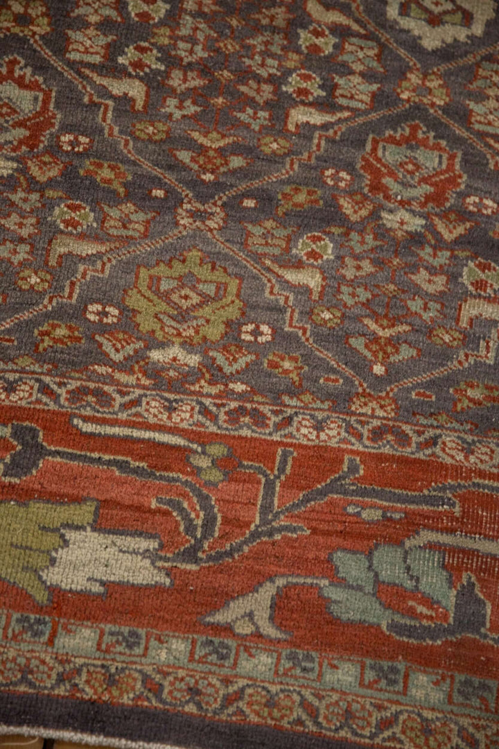 Vintage Persian Mahal Rug with Diamond Lattice Design