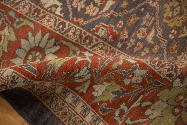 Vintage Persian Mahal Rug with Diamond Lattice Design