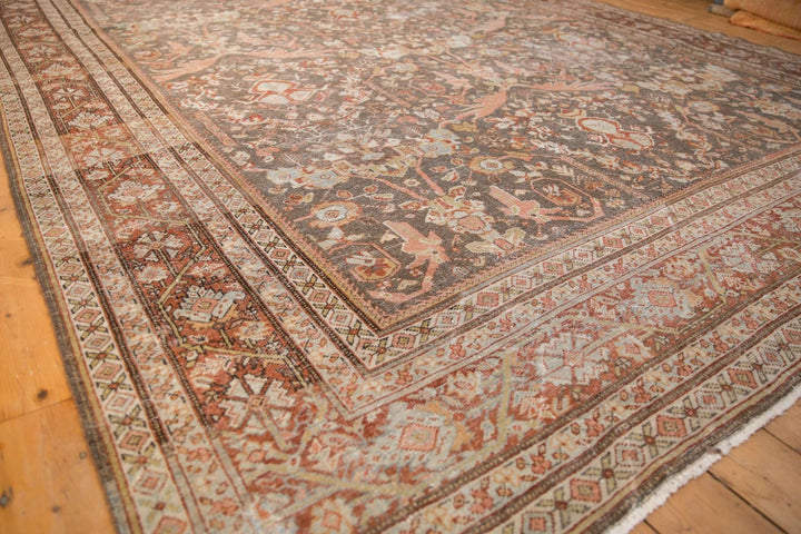Hand-Knotted 1940s Persian Mahal Carpet in Silver and Dusty Rose