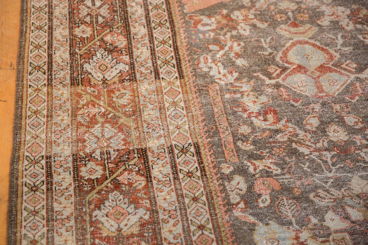 Hand-Knotted 1940s Persian Mahal Carpet in Silver and Dusty Rose