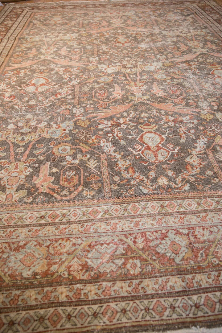 Hand-Knotted 1940s Persian Mahal Carpet in Silver and Dusty Rose