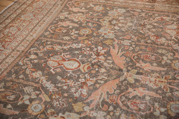 Hand-Knotted 1940s Persian Mahal Carpet in Silver and Dusty Rose