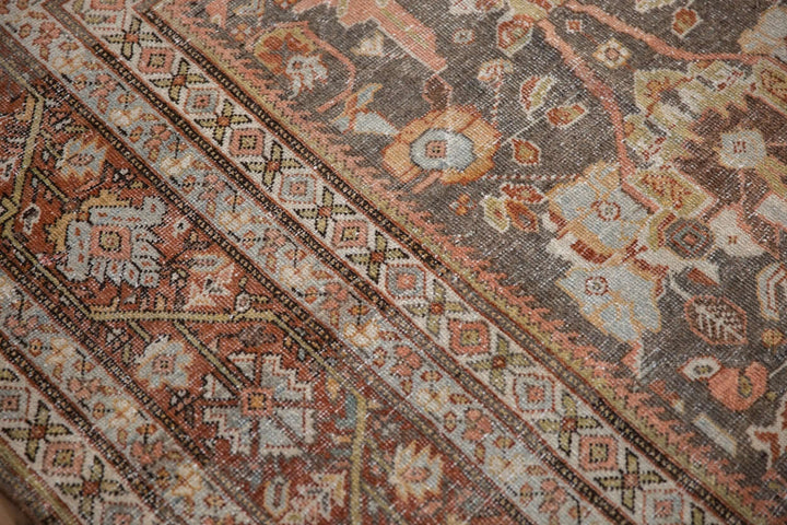 Hand-Knotted 1940s Persian Mahal Carpet in Silver and Dusty Rose