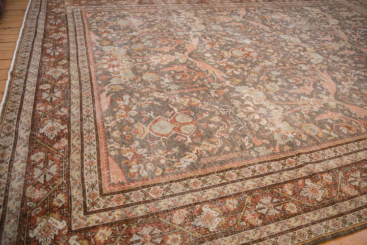Hand-Knotted 1940s Persian Mahal Carpet in Silver and Dusty Rose
