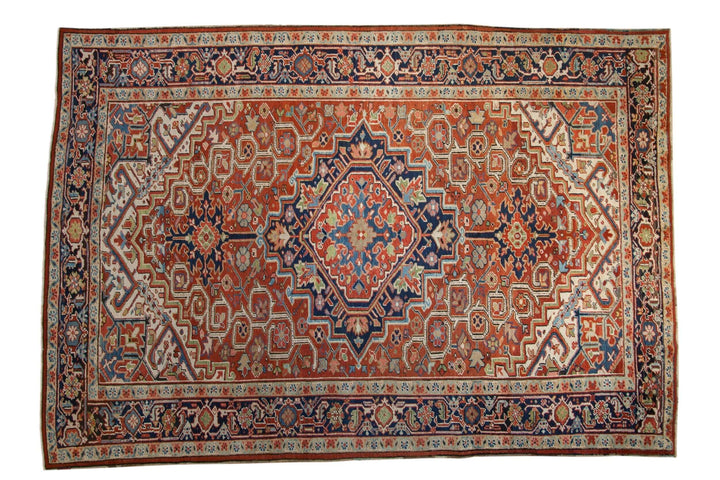 Vintage Heriz Handwoven Persian Rug