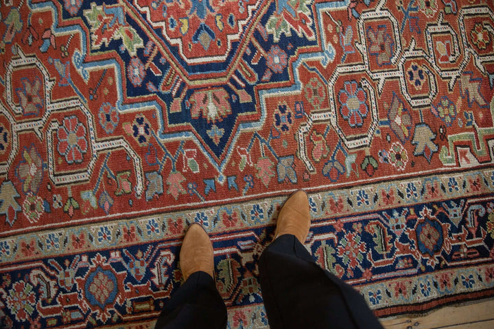 Vintage Heriz Handwoven Persian Rug