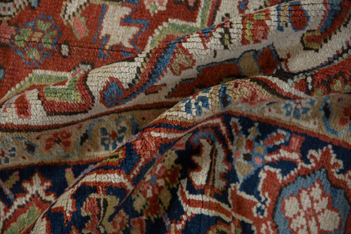 Vintage Heriz Handwoven Persian Rug