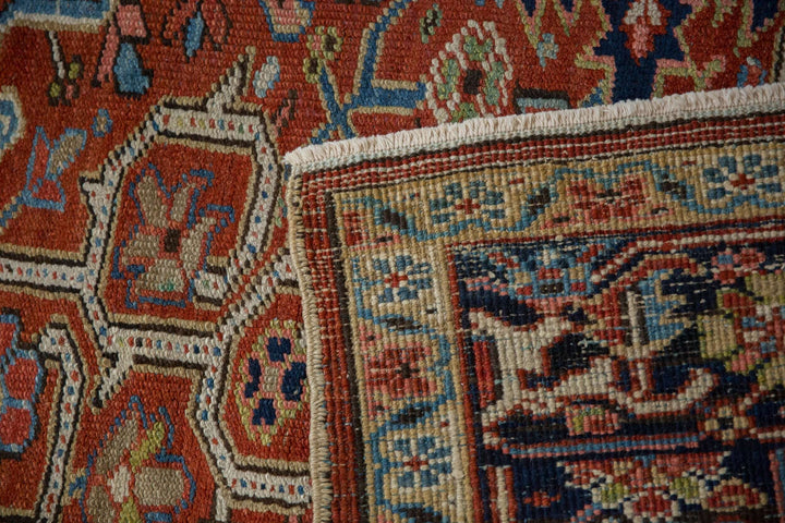 Vintage Heriz Handwoven Persian Rug