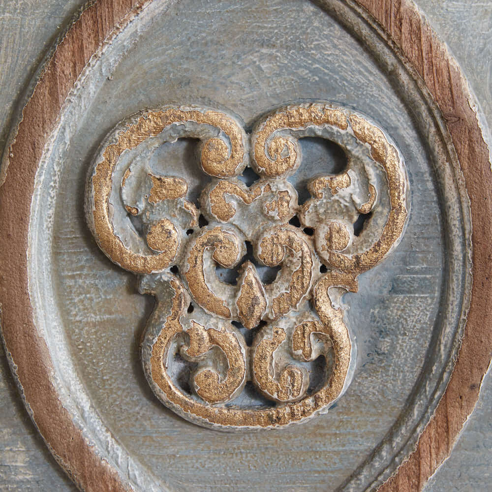 French Provincial Wall Shelf with Hooks