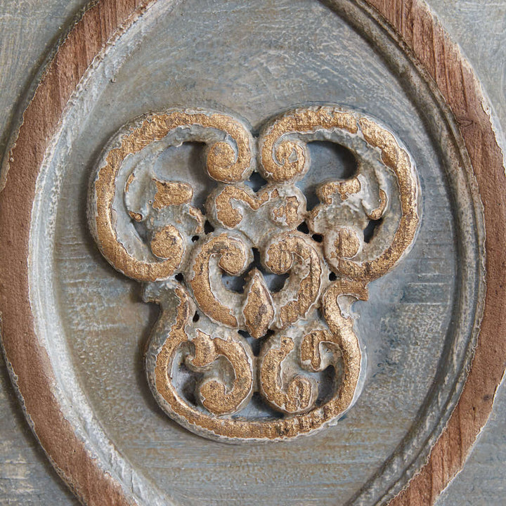 French Provincial Wall Shelf with Hooks