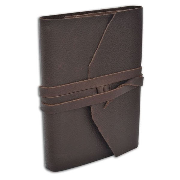 Handcrafted Italian Leather Wrap Journal showcasing luxury artisan design.