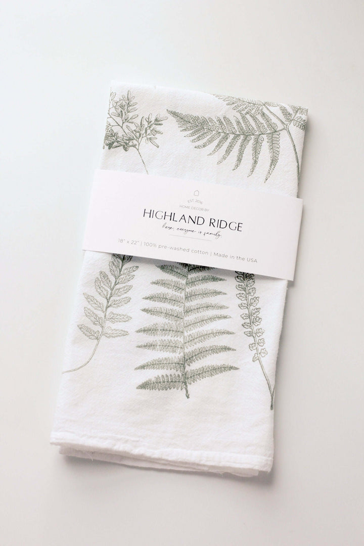 Vintage Fern Botanical Tea Towel