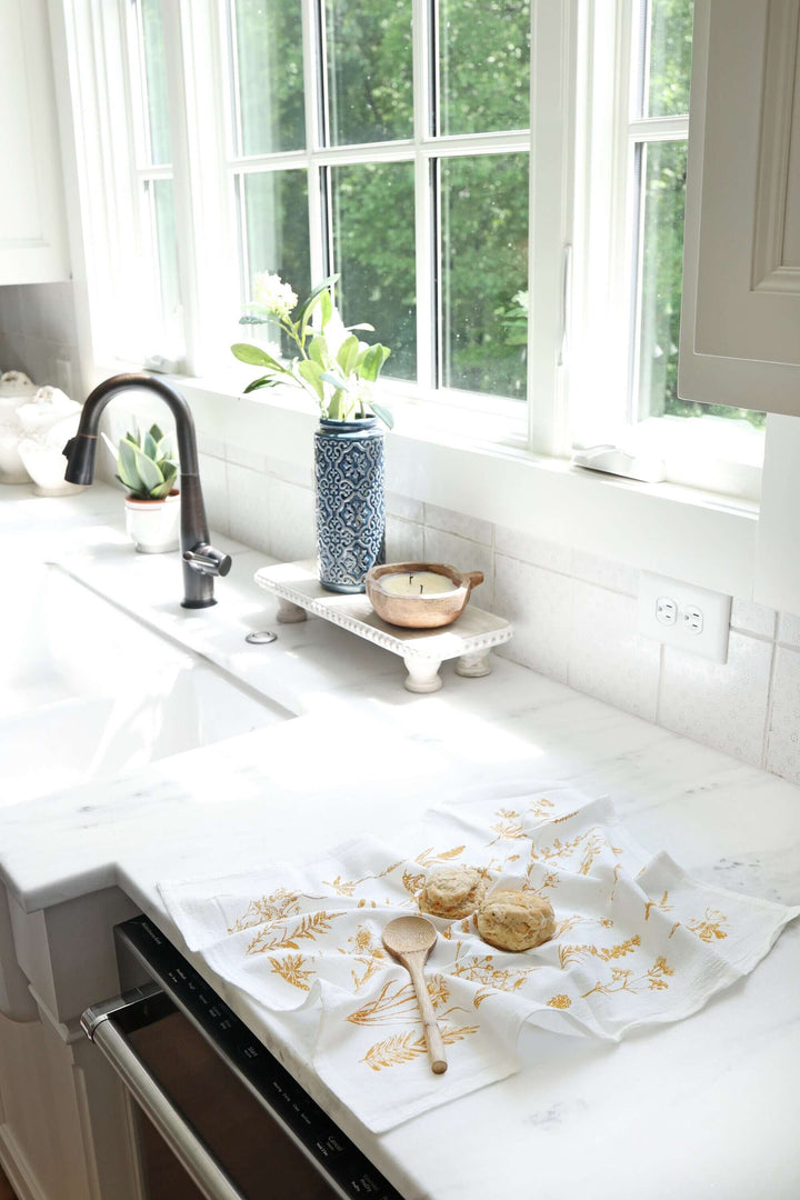 Vintage Wildflower Botanical Tea Towel