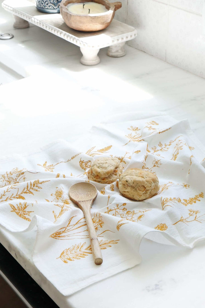 Vintage Wildflower Botanical Tea Towel