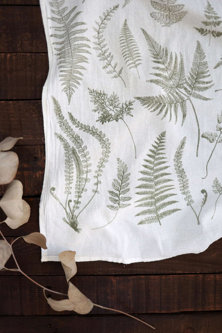 Vintage Fern Botanical Tea Towel