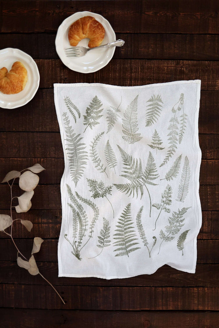 Vintage Fern Botanical Tea Towel