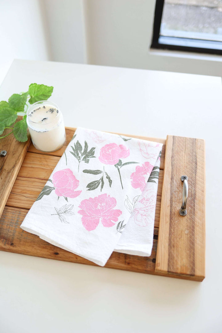 Vintage Peony Tea Towel