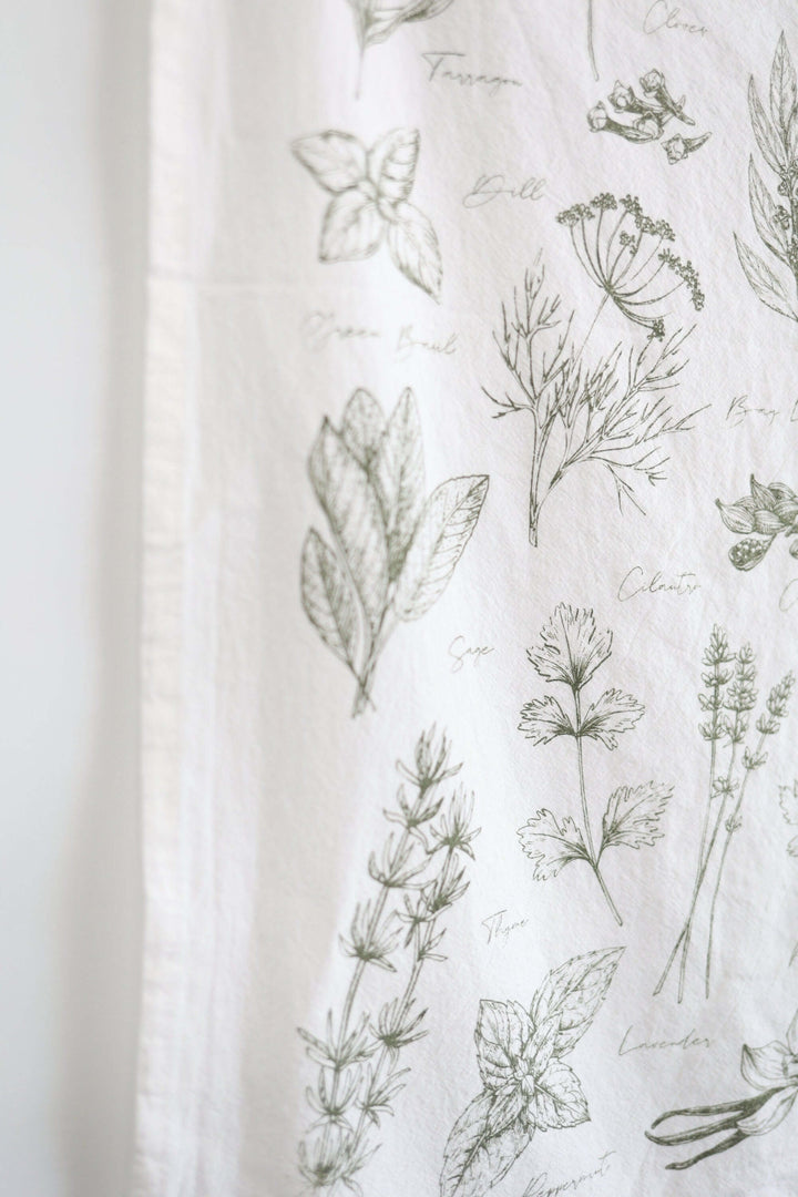 Vintage Herbs Tea Towel
