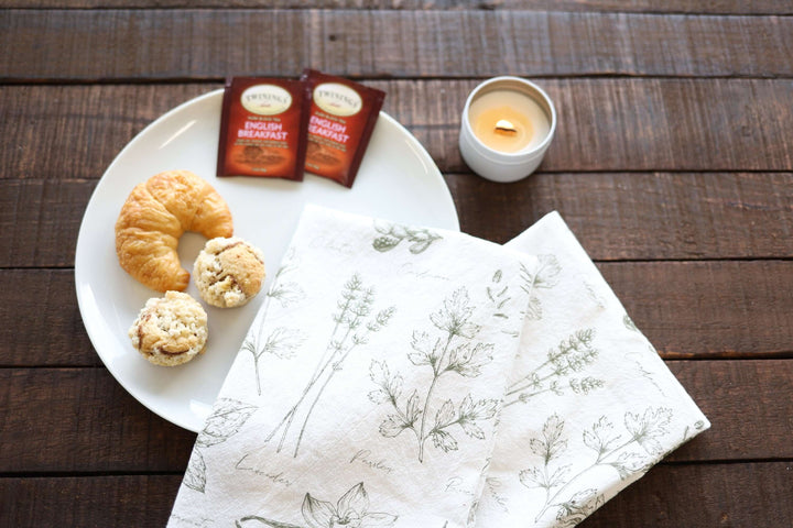 Vintage Herbs Tea Towel