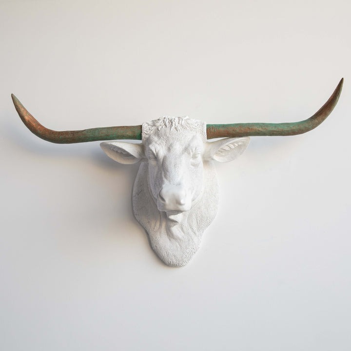 Handcrafted Faux Texas Longhorn Wall Sculpture