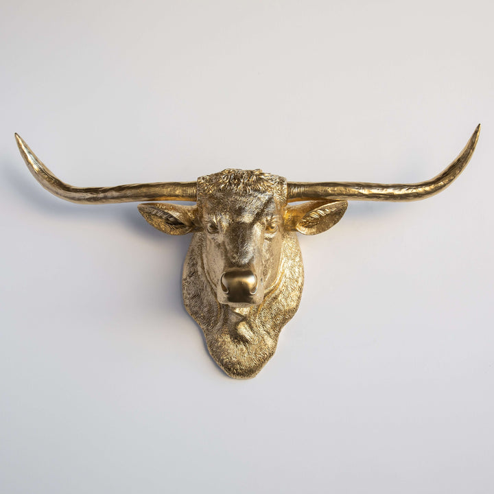 Handcrafted Faux Texas Longhorn Wall Sculpture