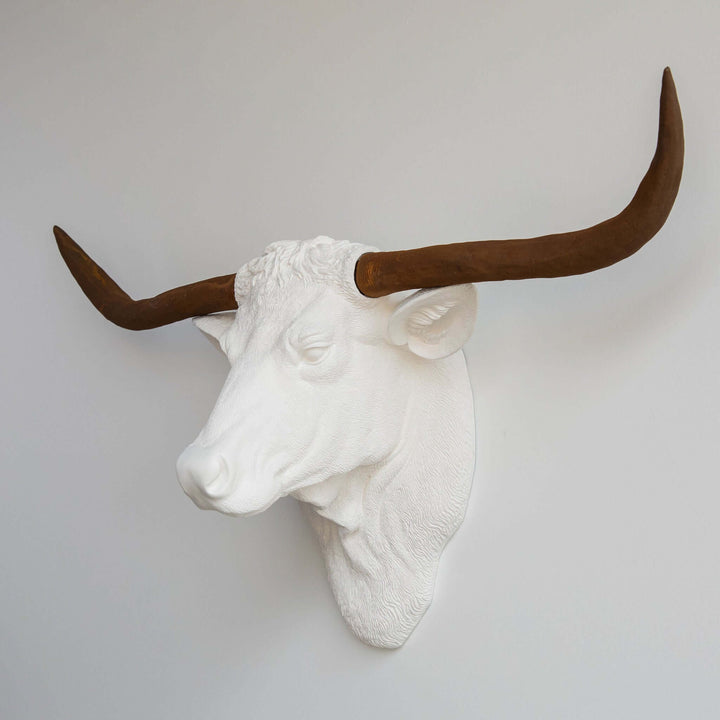 Handcrafted Faux Texas Longhorn Wall Sculpture