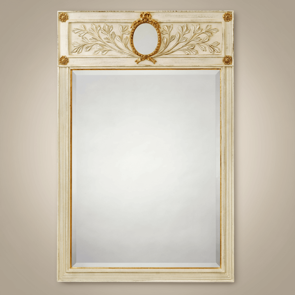 Italian Neoclassical Cream and Gold Leaf Mirror – Vintage Shopper